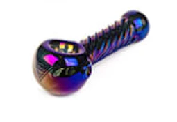 BLUE METALLIC 4" TERMINATOR FINISH TWISTER HAND PIPE