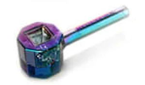 GREEN METALLIC 4.5" TERMINATOR OCTAGON HAND PIPE