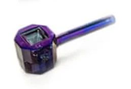 BLUE METALLIC 4.5" TERMINATOR OCTAGON HAND PIPE