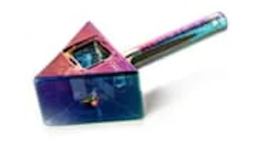 Red Eye Tek - GREEN METALLIC 4.5" TERMINATOR TRIANGLE HAND PIPE