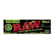 RAW | Black Organic Hemp Rolling Papers | 1 1/4