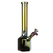 Fortune 12" Hexagon Electroplated Bong Purple