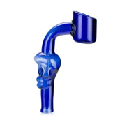 4" Unique Skull Design 90-Degree Banger Blue