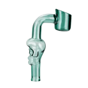 4" Unique Skull Design 90-Degree Banger Green