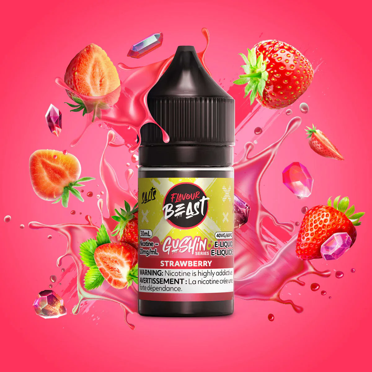 FLAVOUR BEAST - GUSHIN - Strawberry - 30ml - 20mg - FLAVOUR BEAST - GUSHIN Main Image