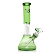 10" 4-Arm Tree Perc Water Pipe - Green