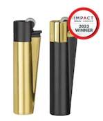 Clipper - Metal Black and Gold Lighter