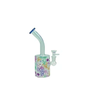 9" SKULL FLOWER RIG - BLUE