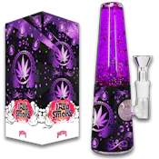 LAVA SMOKE GLYCERIN WATER PIPE WITH LED LIGHTS - PURPLE