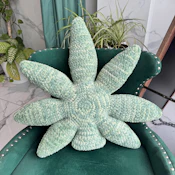 Giant Green Weed Leaf Pillow