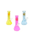 Kin Sa Sha Colored Straight Tube Bong - 10"  5mm