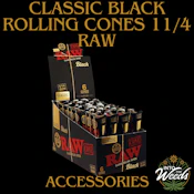 Classic Black Rolling Cones 1 1/4  - 6 pck