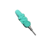 SILICONE PIPE 420 POP STICK - TEAL