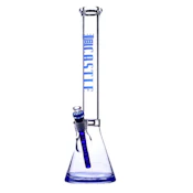 18" 9mm Color Logo Castle Glass Bong (Blue)