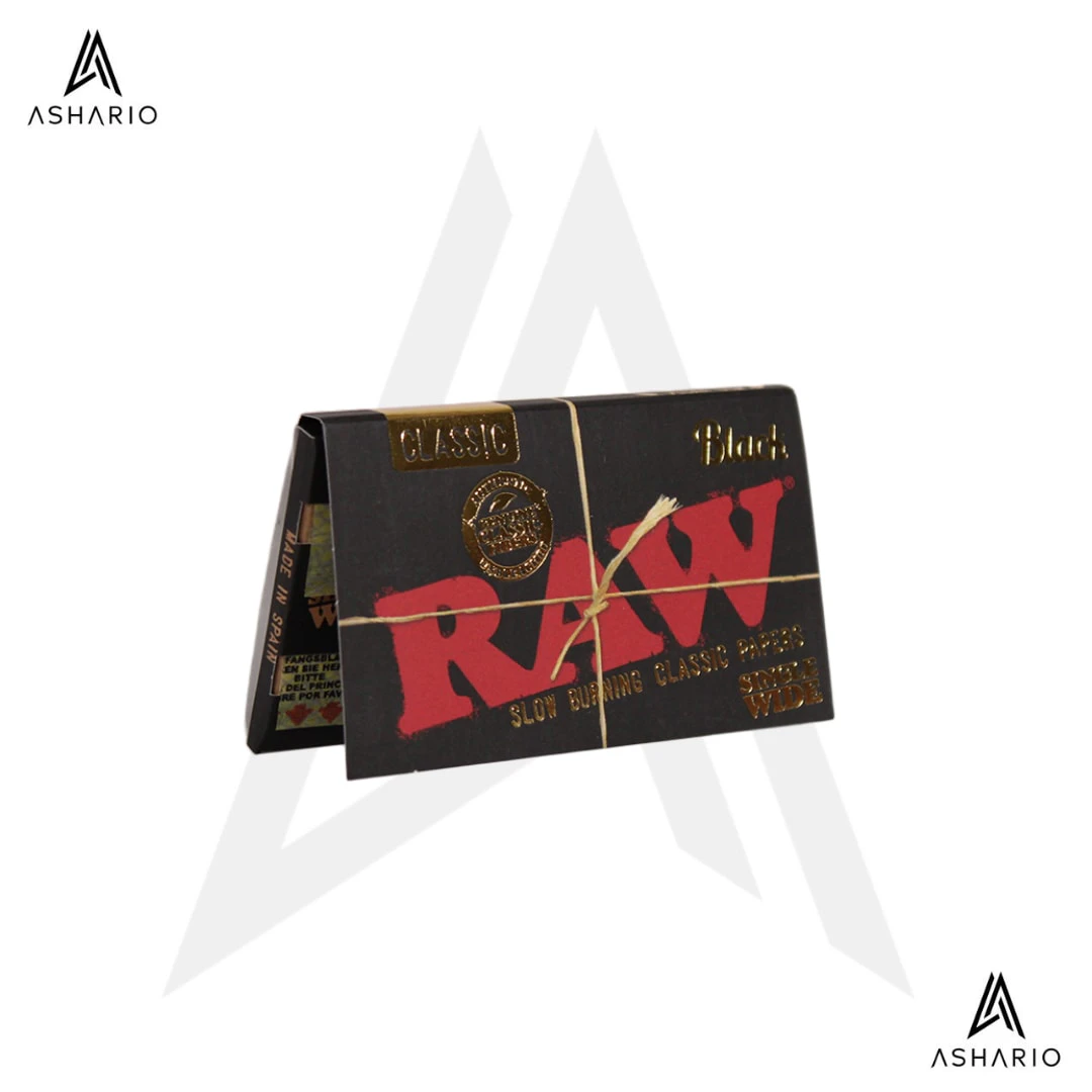 RAW - Singlewide Black Natural Unrefined Papers Main Image