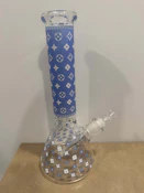 FLAME GLASS BONG BLUE
