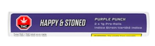 Happy & Stoned - Purple Punch Pre-Roll - 2x1G