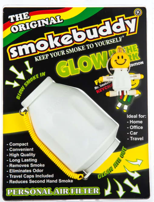 White Glow in the Dark Smoke Buddy Air Filter