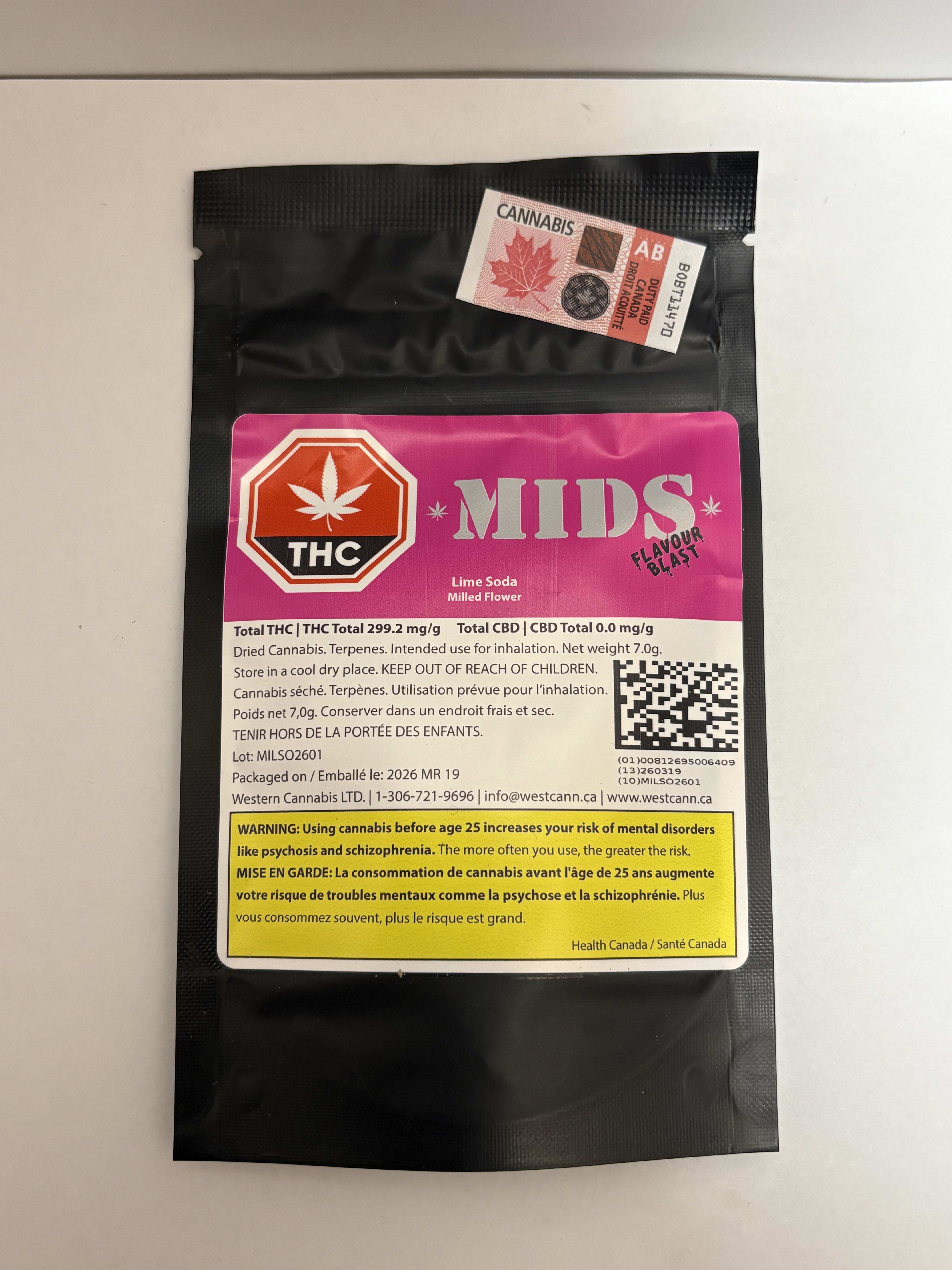 Lime Soda Flavour Blast 7g Milled Flower