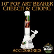 10" Pop Art Beaker Base Water Pipe (Cheech & Chong)