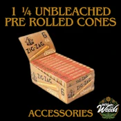 Pre-Rolled Unbleached 1 1/4 Paper Cones (Zig-Zag)