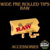 WIDE PRE-ROLLED UNBLEACHED TIPS (RAW)