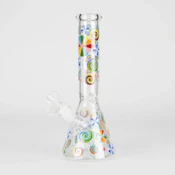 10 inch Glass Beaker Bong  Lollipops Design Glow in the Dark
