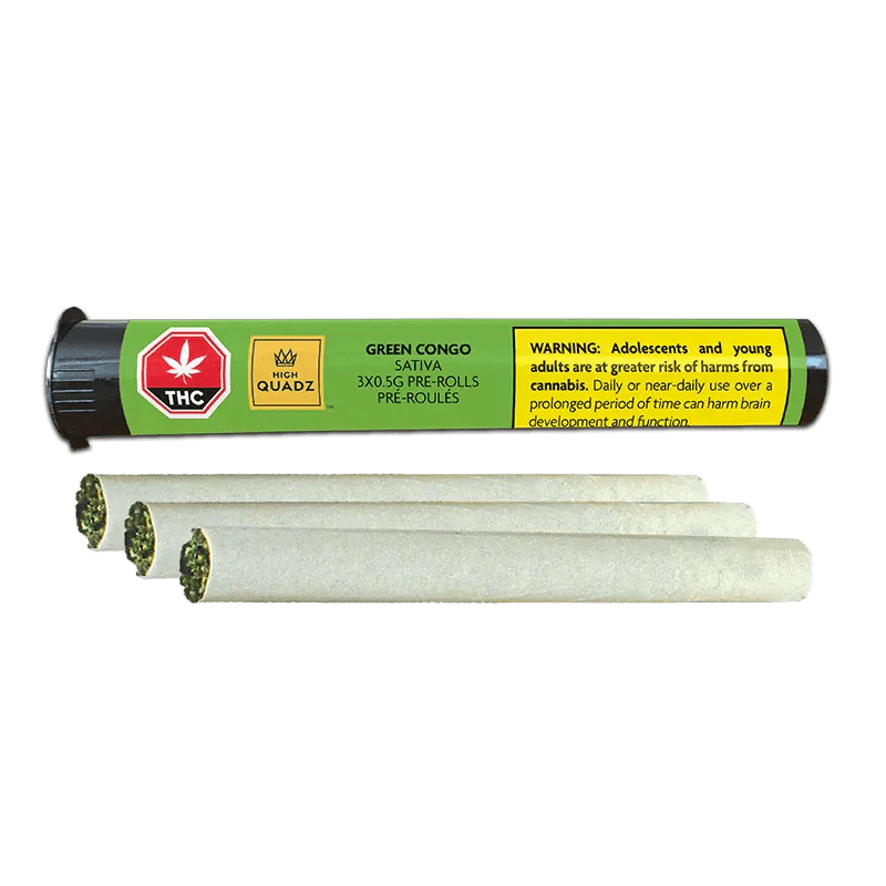 High Quadz - Green Congo 3 x 0.5g Pre-Rolls Main Image