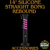 14" Silicone Straight Bong - Black