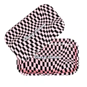 Blazy Susan | Trippy Checker Rolling Tray w/ Lid - Medium