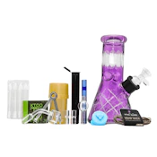 8" 7mm Crystal Shard Beaker 15-in-1 Ultimate Smoke Box (Purple) - 8" 7mm Crystal Shard Beaker 15-in-1 Ultimate Smoke Box (Purple)