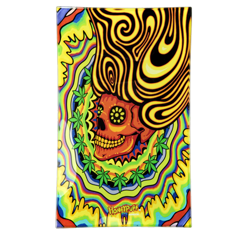 HONEYPUFF - HONEYPUFF - PREMIUM GLASS TRAY - PSYCH SKULL Main Image