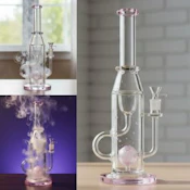 XTREME 14" RECYCLER BONG WITH BALL - PINK