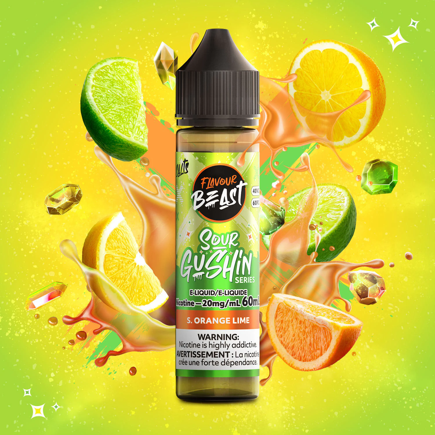 FLAVOUR BEAST - GUSHIN - S. Orange Lime - 60ml - 20mg - FLAVOUR BEAST - GUSHIN Main Image