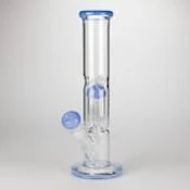 12" sky blue glass bong with tree arm percolator