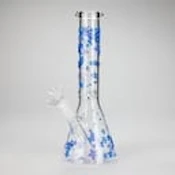 10" Blue Cherry Blossom Glass Beaker Bong