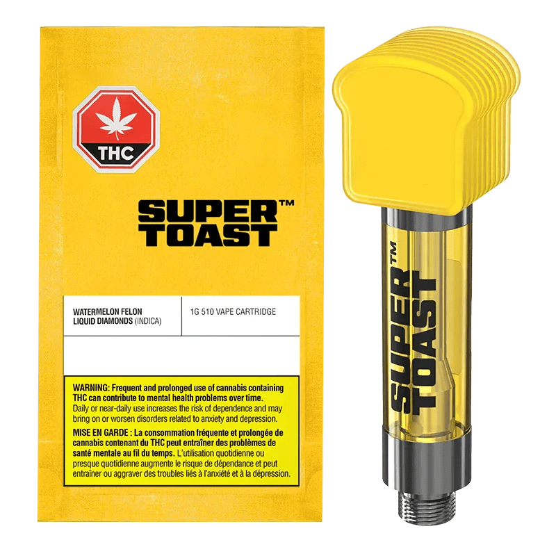 Super Toast Watermelon Felon Liquid Diamonds 1g Prefilled Vape Cartridge