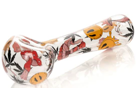ACC - Red Eye Glass - 4.5" Smiley Shrooms