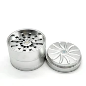 63mm Teethless 4pc Aluminium Grinder - Silver
