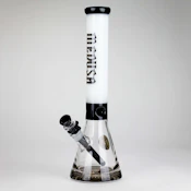 16" Medusa Glass 7mm Beaker Bong - White
