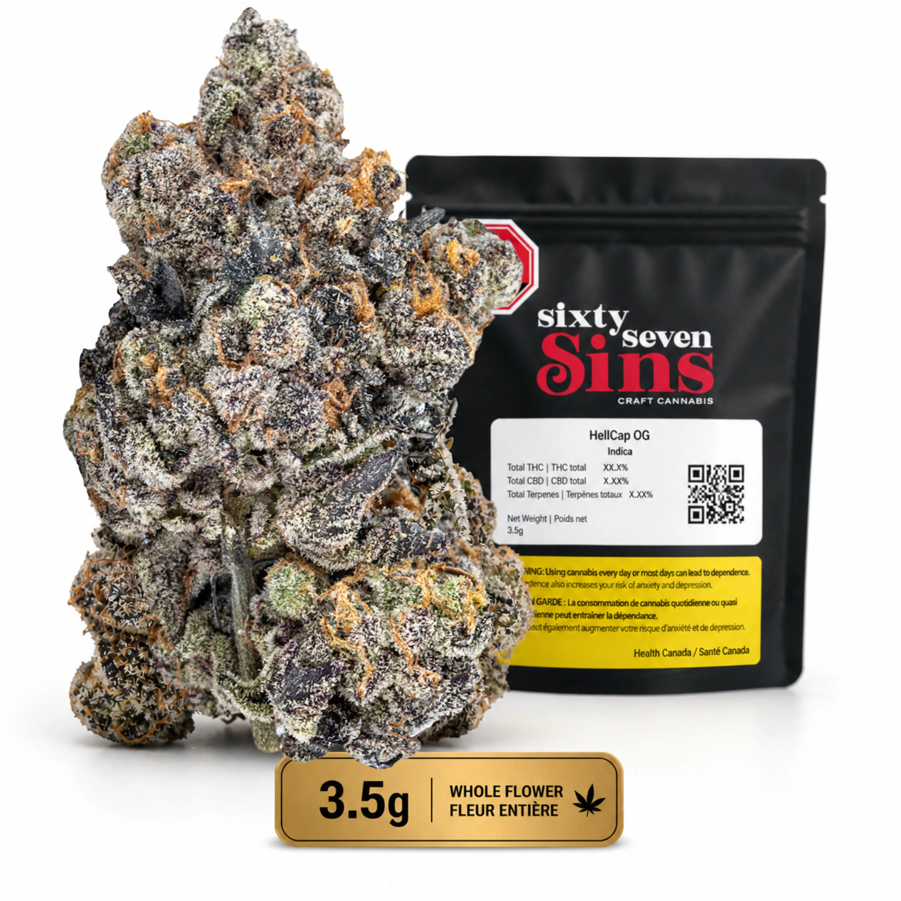 Sixty Seven Sins - HellCap OG (Gary Satan x Cap Junky) 3.5g Flower Main Image
