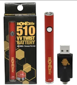 HONEYSTICK- 510 VV TWIST BATTERY- RED