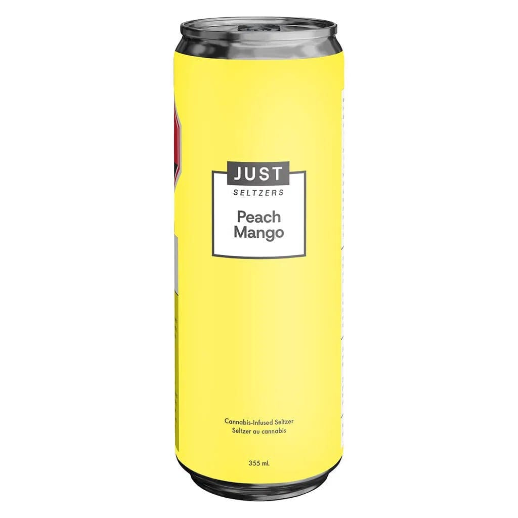 JUST Seltzers Peach Mango Seltzer THC 355 ml Sparkling Beverage