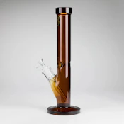 10" Hydros Straight Tube Glass Bong- Brown