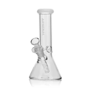 Arsenal - 8" Colored Rim Glass Beaker (White)