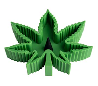 ACC - LIT Silicone - Cannabis Leaf Ashtray - 5.5"