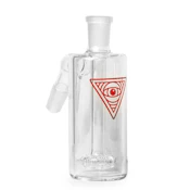 Red Eye Glass 14mm 45 Degree Ash Catcher W/UFO Perc - Clear