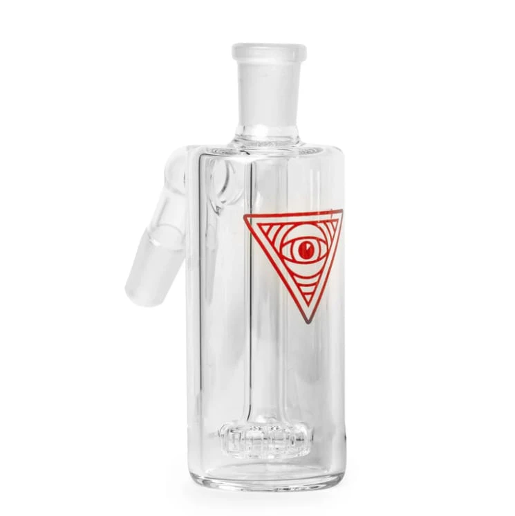 West Coast Gifts  - Red Eye Glass 14mm 45 Degree Ash Catcher W/UFO Perc - Clear Main Image