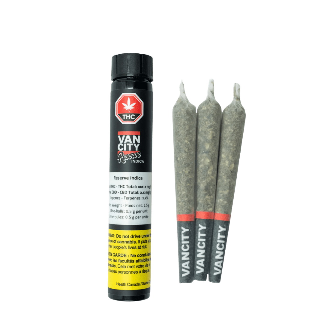 Vancity Cannabis Reserve Indica Pre-Rolls - 3 X 0.5g