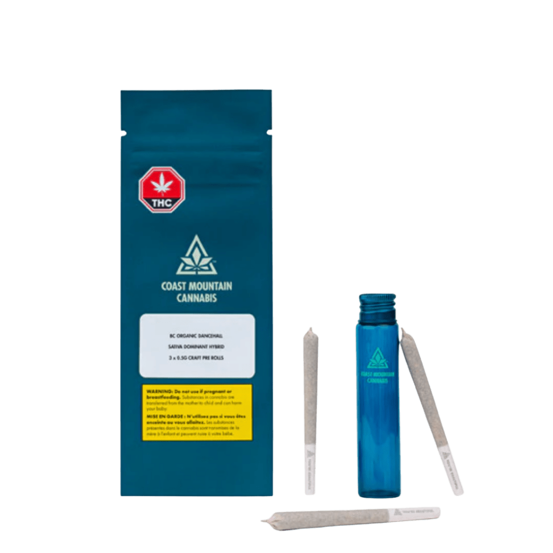 Coast Mountain Cannabis BC Organic Dancehall Pre-Rolls - 3 X 0.5g
